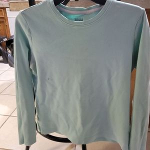 Turquoise long sleeve winter shirt